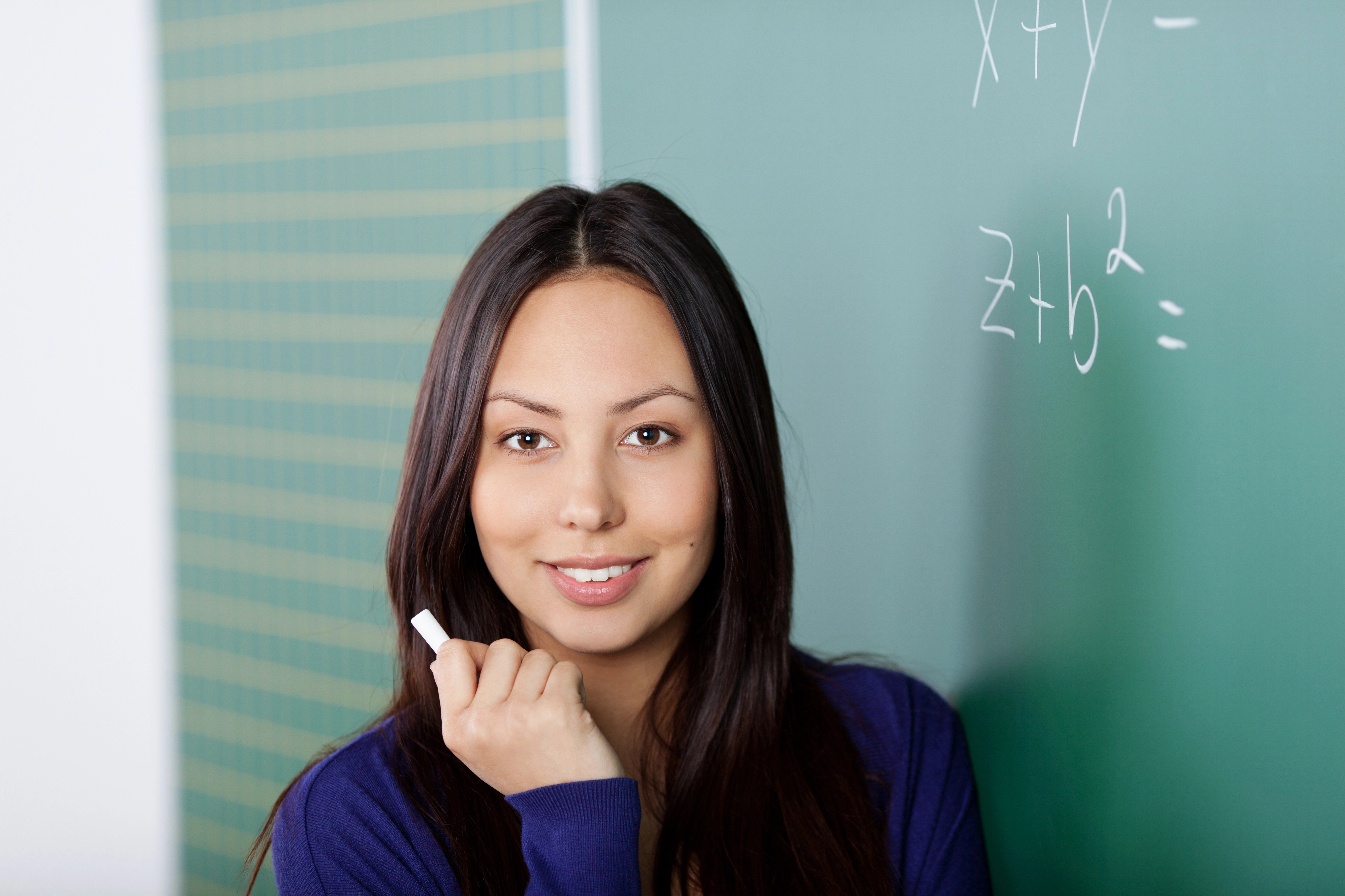 Child learning mathematics with a tutor